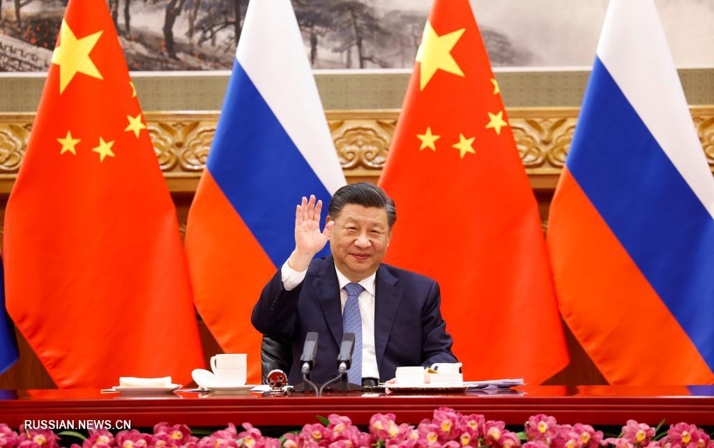 Си Цзиньпин и В. Путин провели встречу по видеосвязи