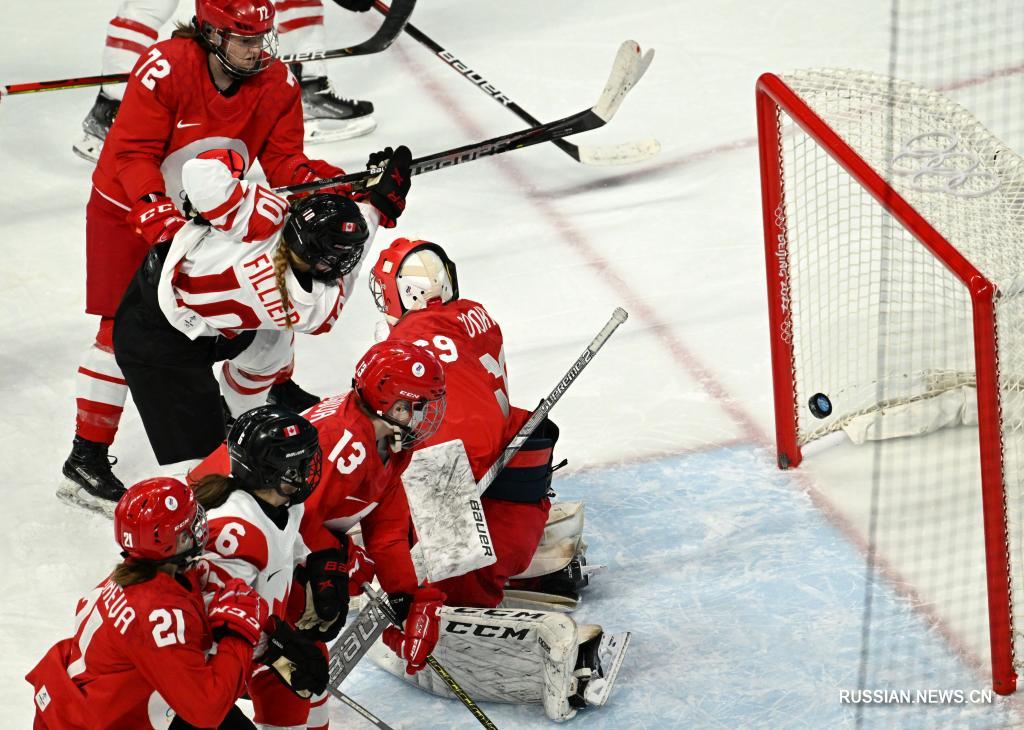 Женская сборная ОКР по хоккею проиграла Канаде со счетом 1:6 на групповом этапе ОИ-2022