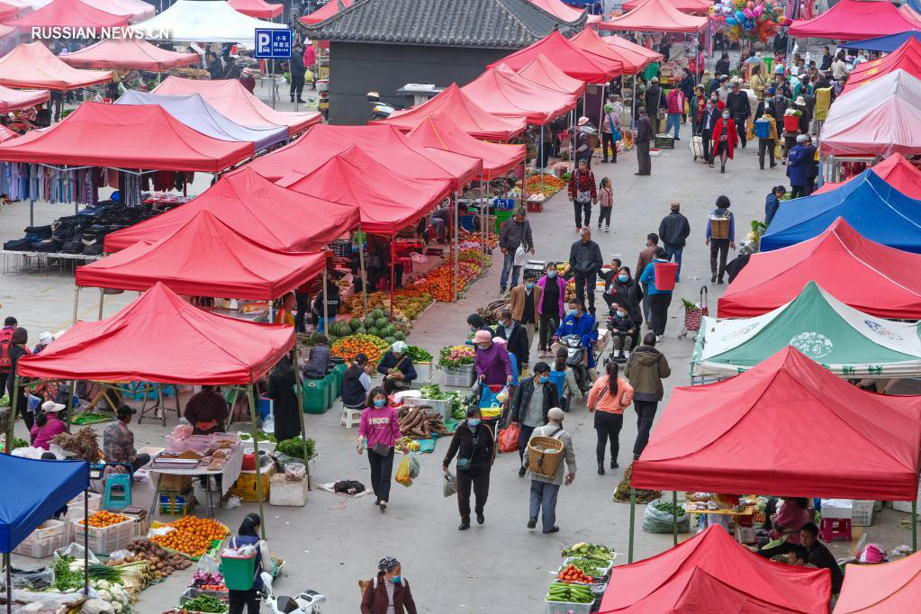 Оживились различные рынки на территории Китая в весенний сезон