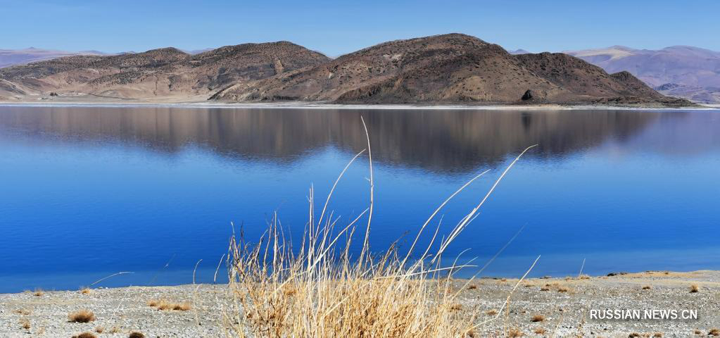 Весенние пейзажи озера Ямдрок в Тибете