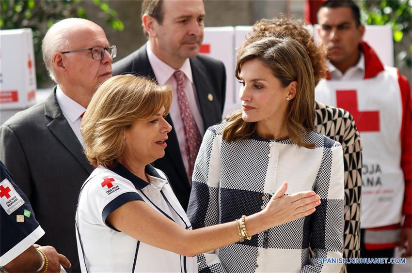 Reina de Espaa vino a México a solidarizarse