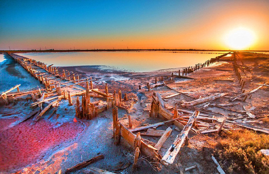 Increíbles fotos de lagos de Sivash en Crimea