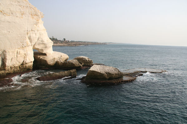 The Mediterranean Sea viewed from the Rosh Hanikra grottos in Israel
