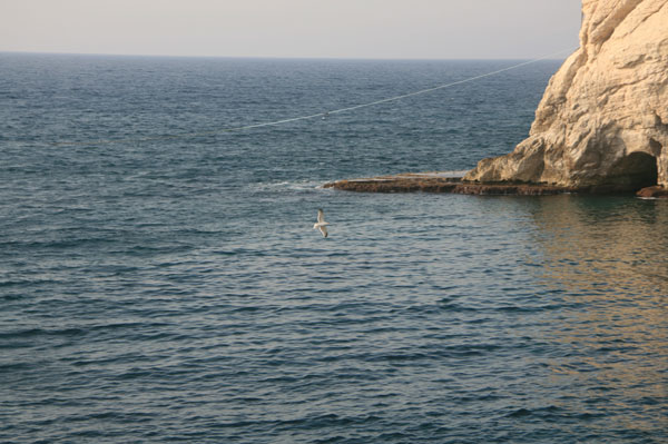 The Mediterranean Sea viewed from the Rosh Hanikra grottos in Israel 
