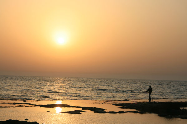Sunset on Israel’s Mediterranean coast 