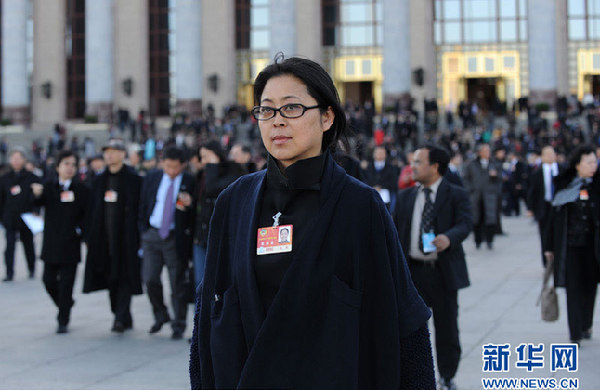 Ni Ping, member of the national committee of CPPCC, former famous host of CCTV. [Xinhua]