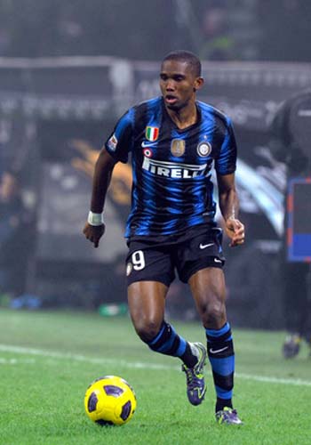 Samuel Eto&apos;o, one of the &apos;Top 20 highest-earning footballers of 2011&apos; by China.org.cn
