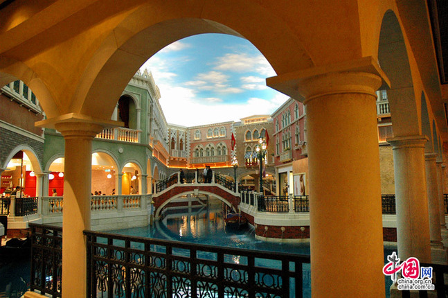 The Venetian Macao, one of the 'Top 10 must-see attractions in Macao, China' by China.org.cn.
