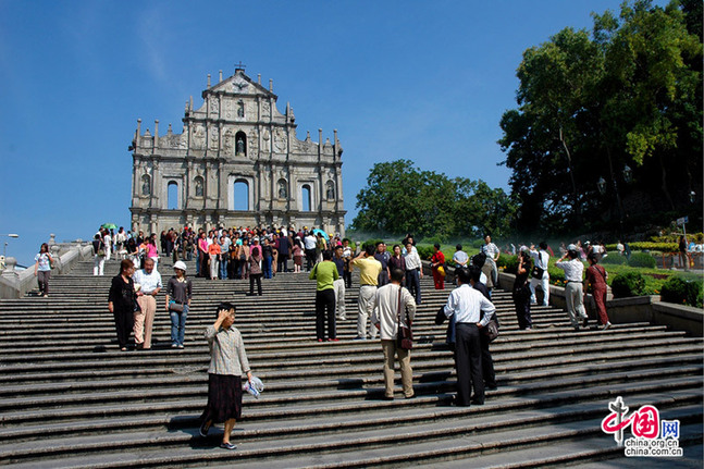 Ruins of St. Paul's, one of the 'Top 10 must-see attractions in Macao, China' by China.org.cn.
