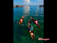  Local people use the boat as their main vehicle. The Bajau Laut, known as 'the Sea Gypsies,' live at the seaside of Malaysia and the Philippines. They build and live in tatty wooden sheds above the water and make a living by fishing. They have no access to education due to poverty and live on the margins of society.