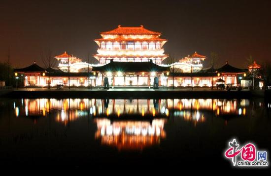 Tang Paradise, one of the &apos;Top 10 attractions in Shaanxi, China&apos; by China.org.cn