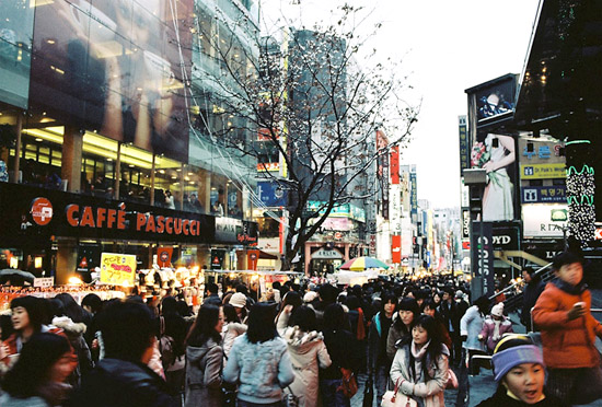 韩国首尔市明洞大街（Myeongdong）