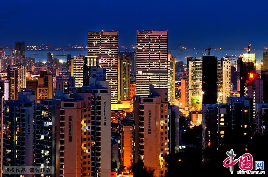 Amazing Night View Of Qingdao Shandong Cn