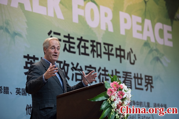 9月29日，麦克•贝茨勋爵首场个人演讲会暨《徒步中国》新书预售会在北京举行。 [中国网 张若梦 摄]