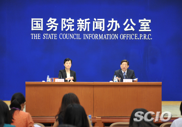 Zeng Yixin, deputy head of the National Health and Family Planning Commission, speaks at a press conference held by the State Council Information Office on June 28.
