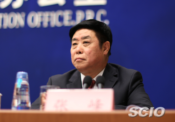 Zhang Feng, spokesman and general engineer of Ministry of Industry and Information Technology. [Photo/China SCIO]