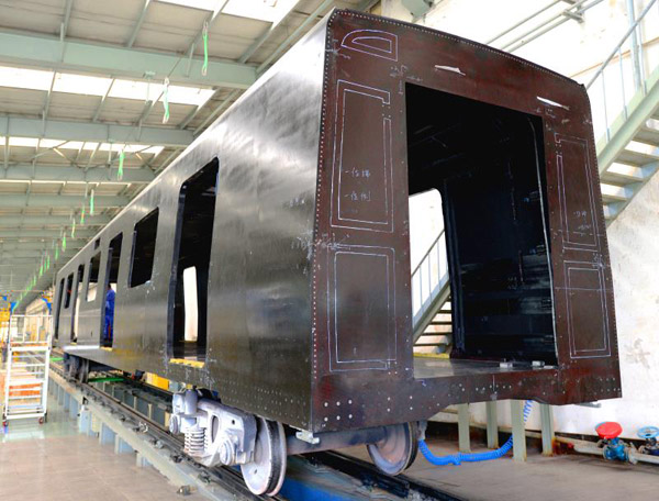 A subway train made of carbon fiber. [Photo/CRRC Changchun Railway Vehicles]