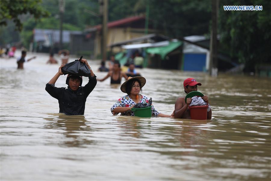 People Affected By Flood Due To Continuous Heavy Rainfall In Myanmar Cn 4202