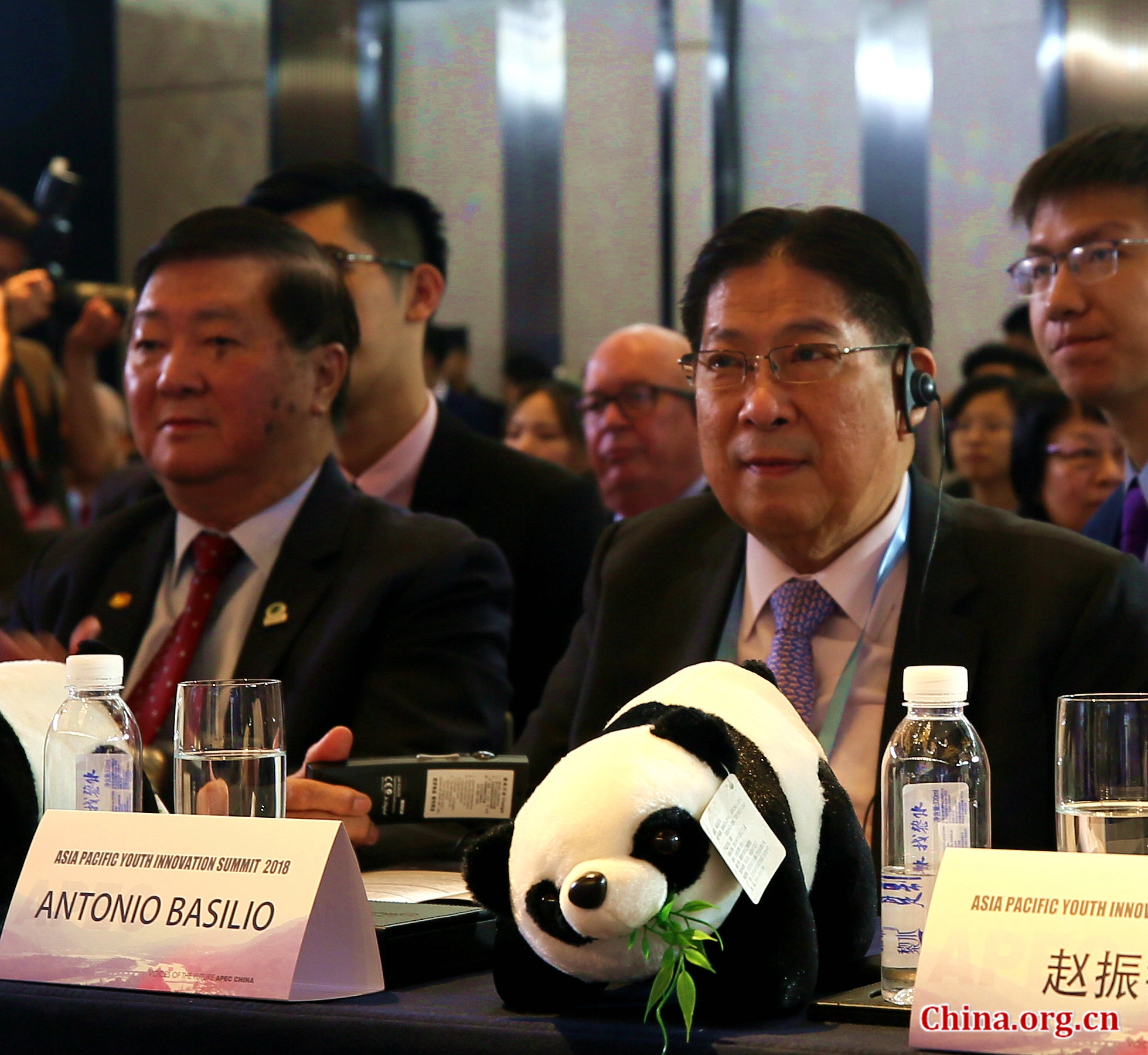 Antonio Basilio, executive director of the International Secretariat of the APEC Business Advisory Council, attends the opening ceremony of the APEC Youth Innovation Summit 2018 on August 23 in Chengdu. [Photo by Li Huiru / China.org.cn]