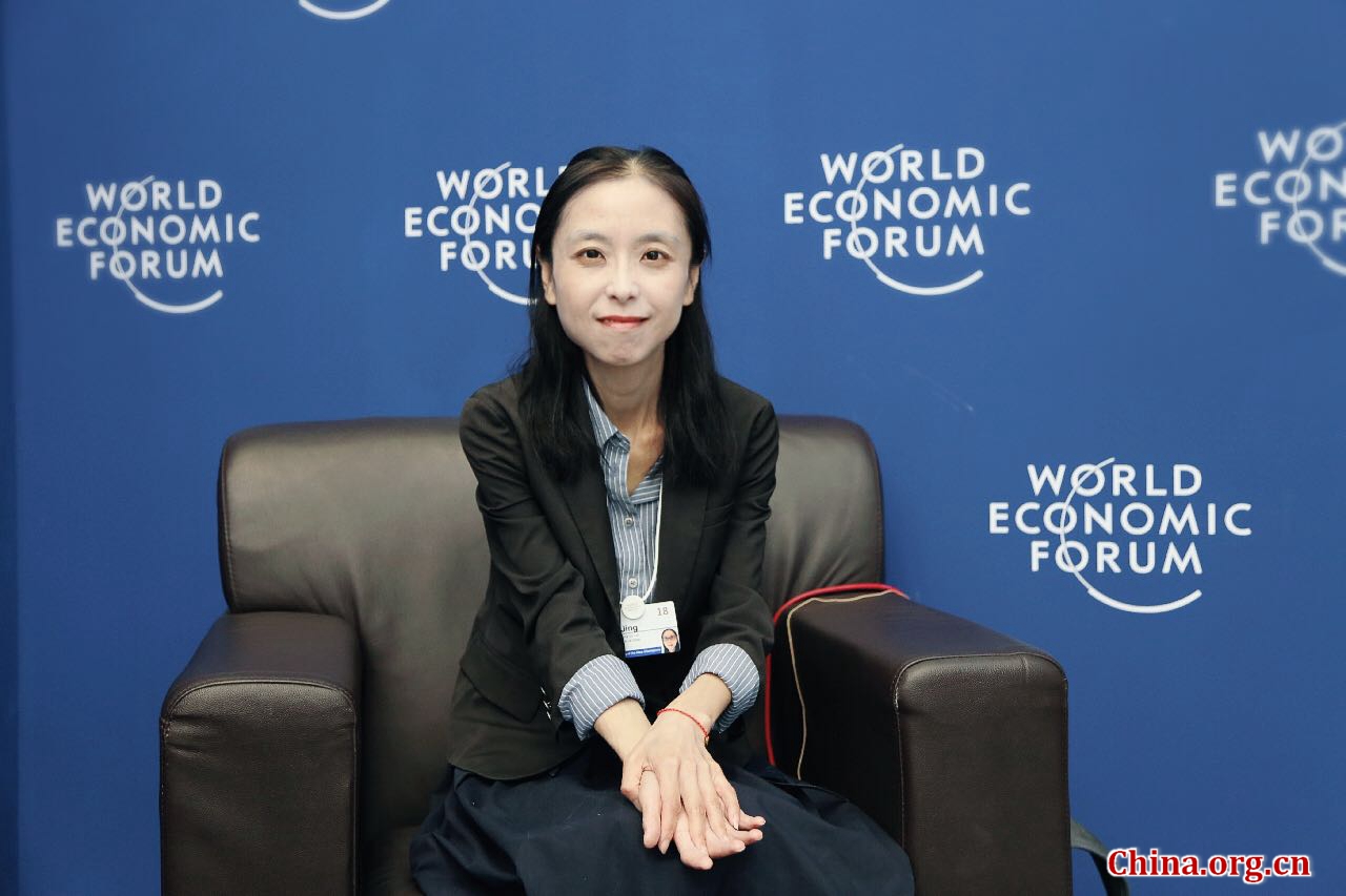 Qian Jing, vice president of Jinko Solar, a participant in the 2018 Summer Davos, Tianjin. [Photo by Gao Zhan/China.org.cn]