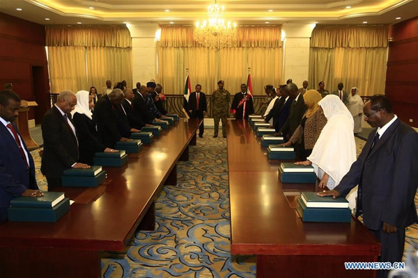 Ministers Of Sudan S Transitional Cabinet Sworn In China Org Cn