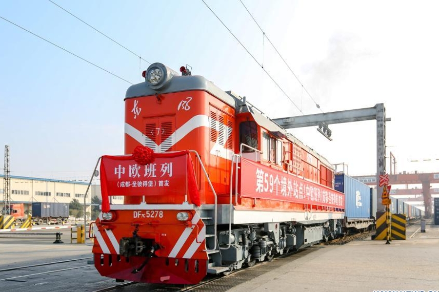 Chinese city launches new China-Europe freight train route