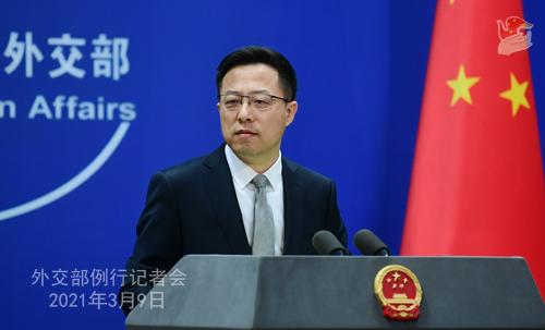 Foreign Ministry Spokesperson Zhao Lijian S Regular Press Conference On March 9 2021 English Scio Gov Cn