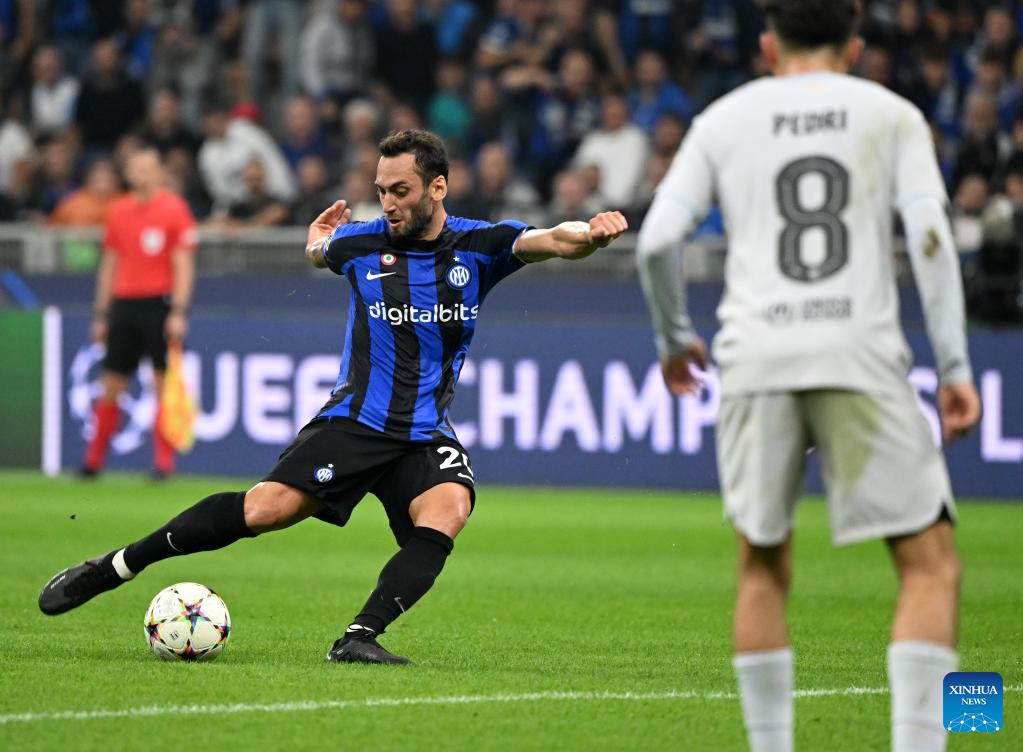 Calhanoglu Scores As Inter Sink Barca- China.org.cn