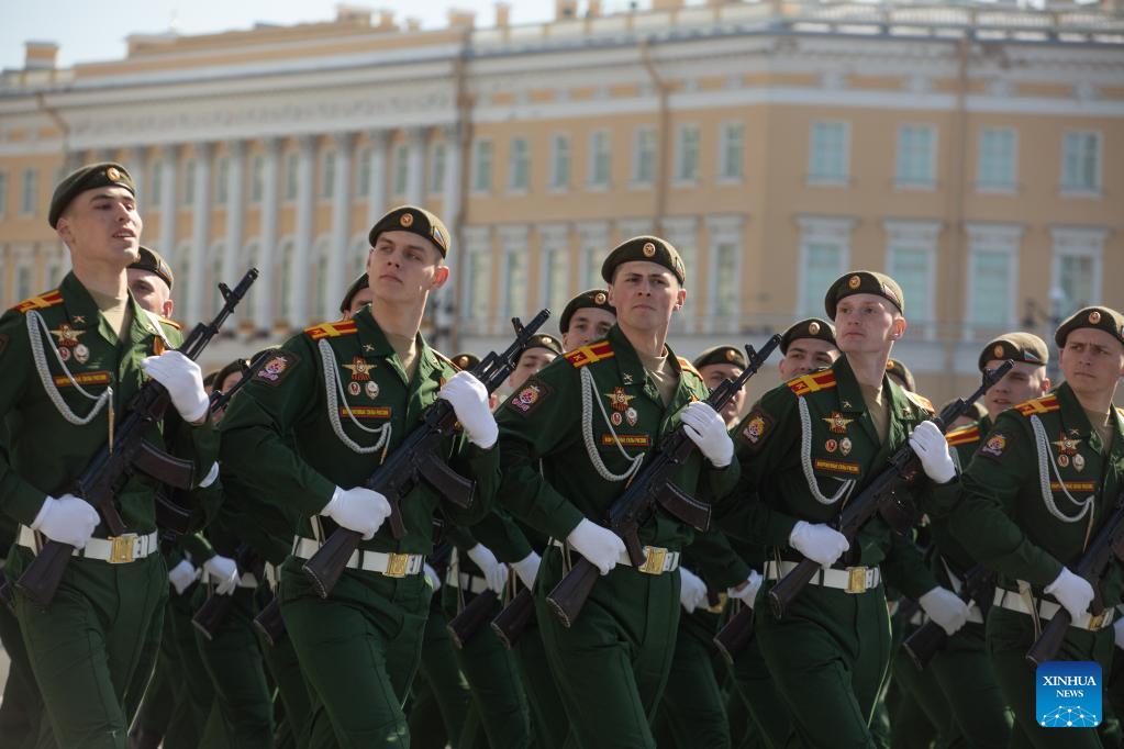 Russian St. Petersburg marks Victory Day with military parade, concerts