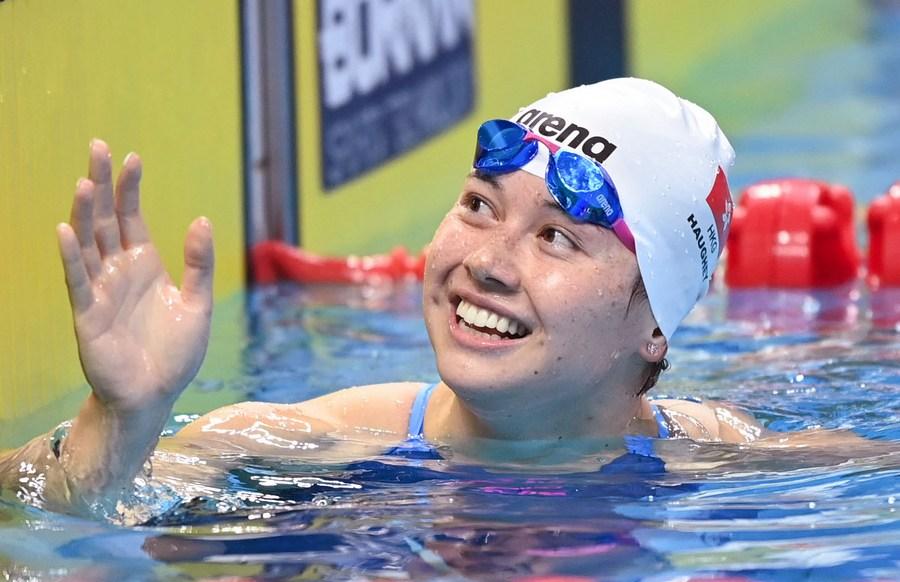 'Little Mermaid' Haughey lights up Asiad pool