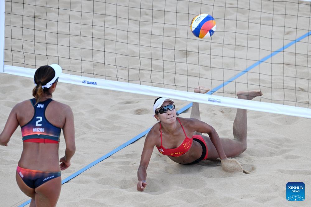 Beach volleyball: WANG/XIA rally to claim women's gold