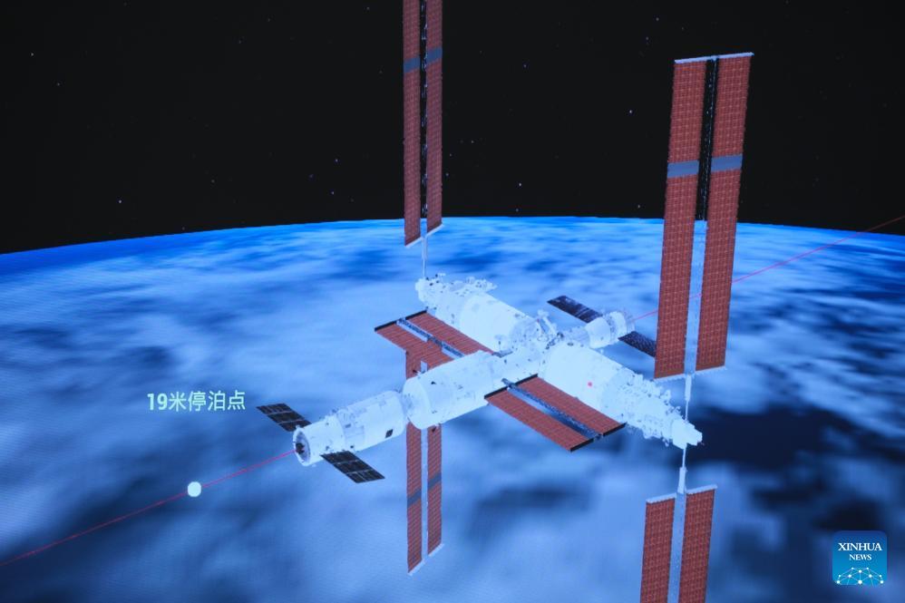 China's Cargo Craft Tianzhou-7 Docks With Space Station Combination ...