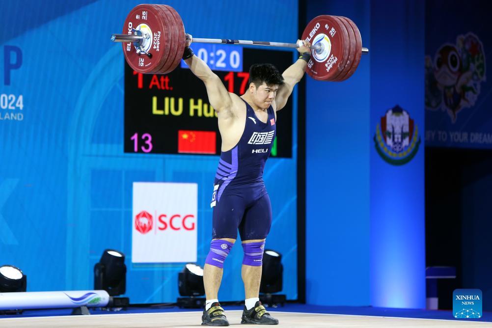 Liu refreshes men's 102kg world records at IWF World Cup