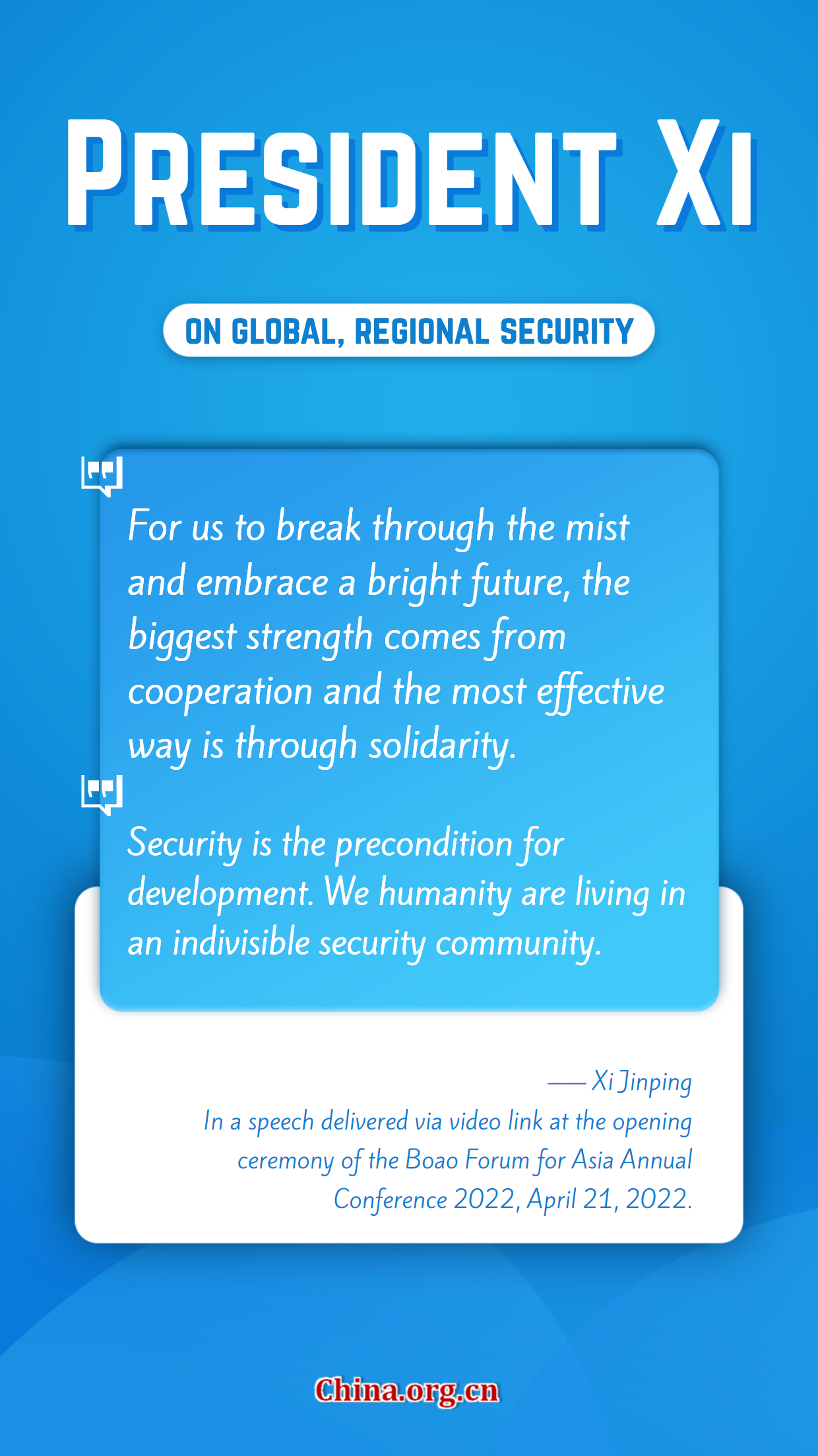 President Xi on global, regional security