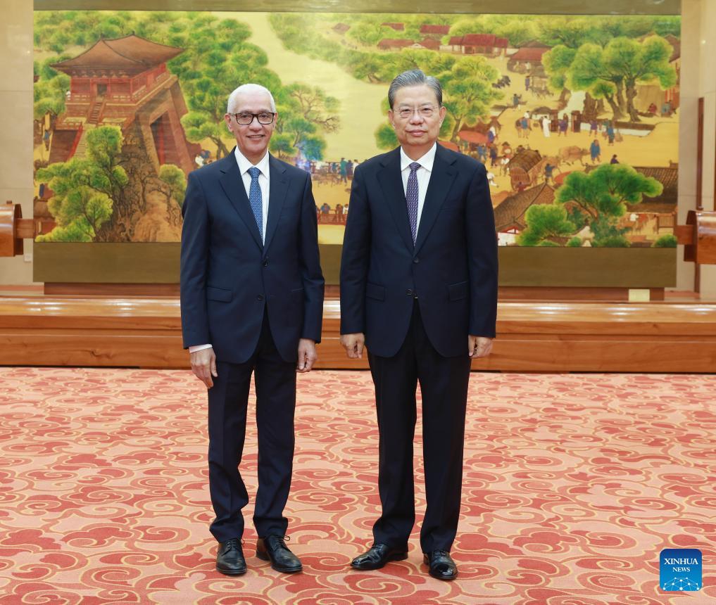 China's top legislator holds talks with speaker of Moroccan House of Representatives