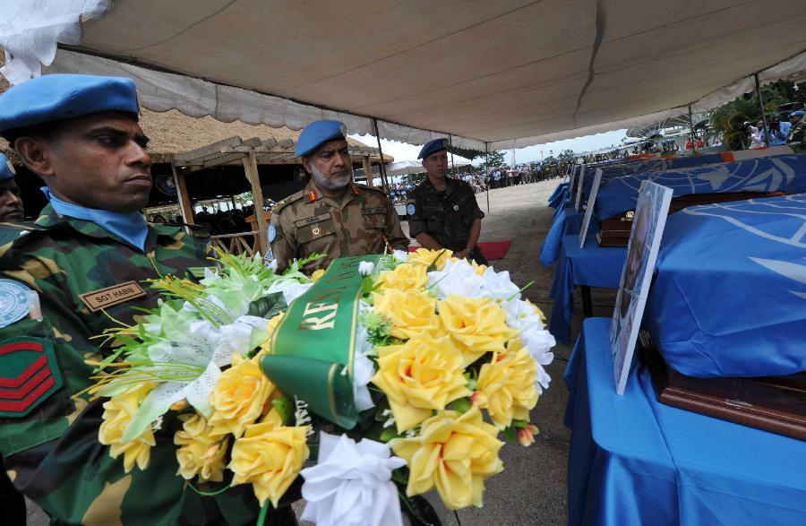 Ceremony held to mourn UN peacekeepers killed in Cote d'Ivoire - China ...