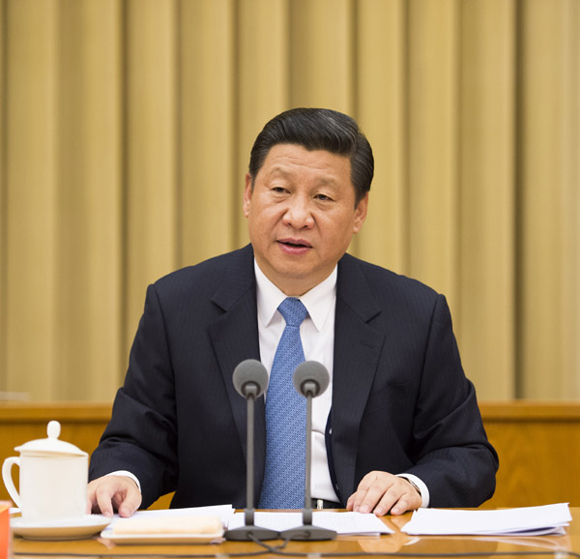 Chinese President Xi Jinping speaks at said at the conference on ...