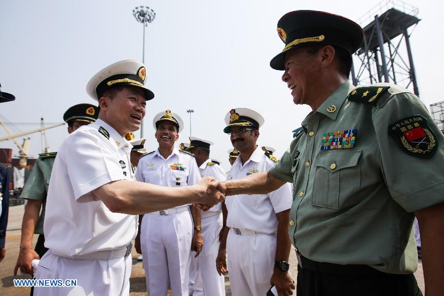 Chinese navy training vessels visit India- China.org.cn