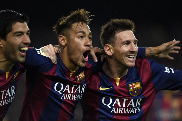 Messi finds net after setting up Neymar & Suarez - China.org.cn