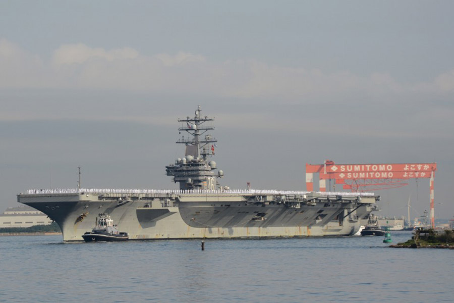 Nuclear-powered carrier USS Ronald Reagan docks in Japan- China.org.cn