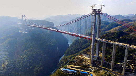 World's 2nd highest suspension bridge- China.org.cn