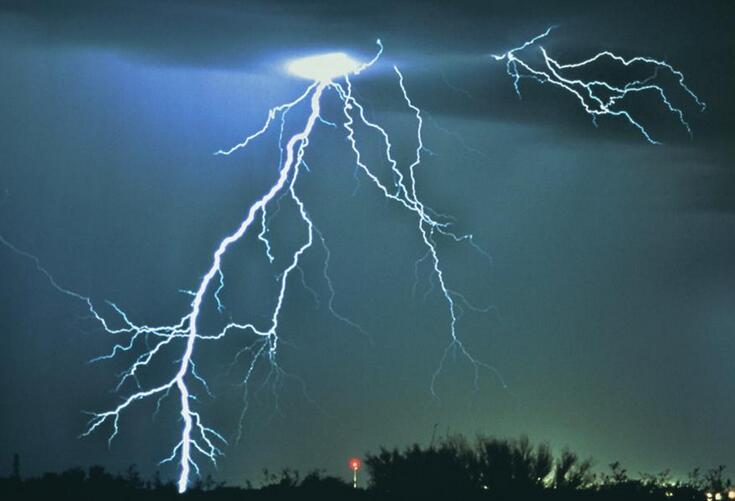 A village frequently hit by lightning strikes