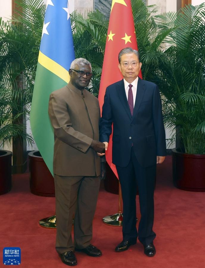 赵乐际会见所罗门群岛总理索加瓦雷_中国网