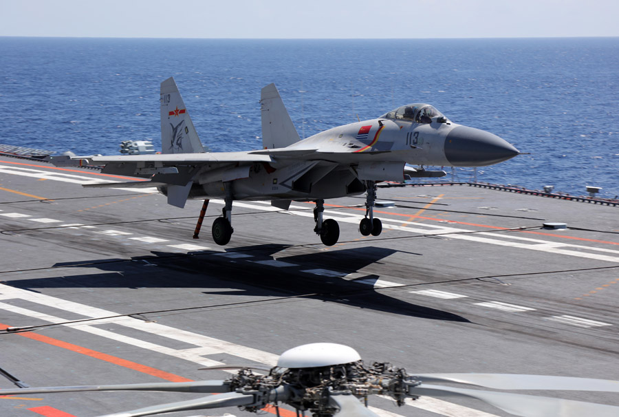 PLA Navy fighter jet force trains for carrier duty- China.org.cn