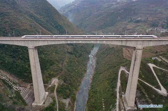 High-speed railway through mountains opens to traffic - China.org.cn